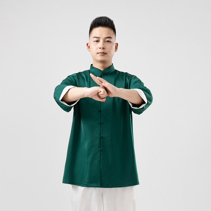 久武至尊国风太极服男夏季短袖太极拳功夫武术晨练太极服
