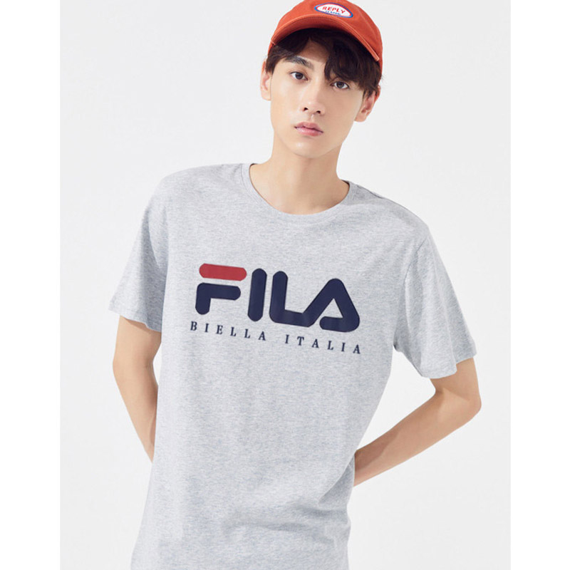正品fila2021新款情侣运动休闲宽松潮牌短袖运动t恤