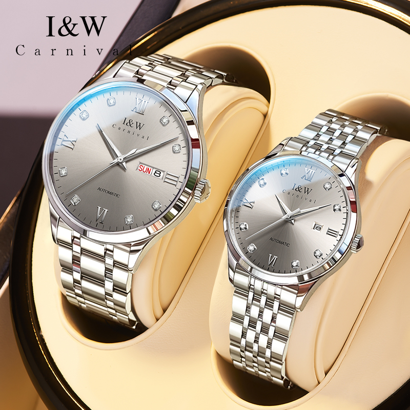 七夕礼物IW爱沃驰情侣表一对机械表情侣款品牌男女士手表正品新款