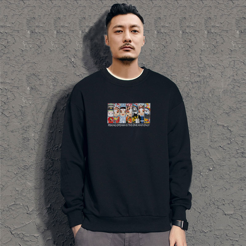 余文乐潮牌2022春秋新款卫衣男圆领套头长袖加绒冬装宽松男士上衣