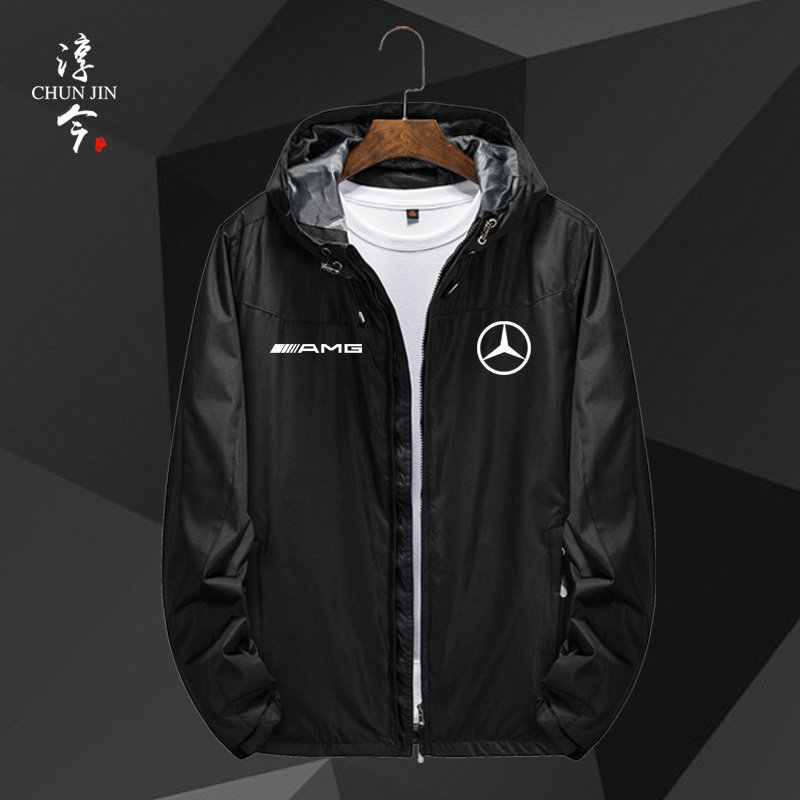 定制奔驰amg汽车4s工装工作服秋冬连帽衣服夹克