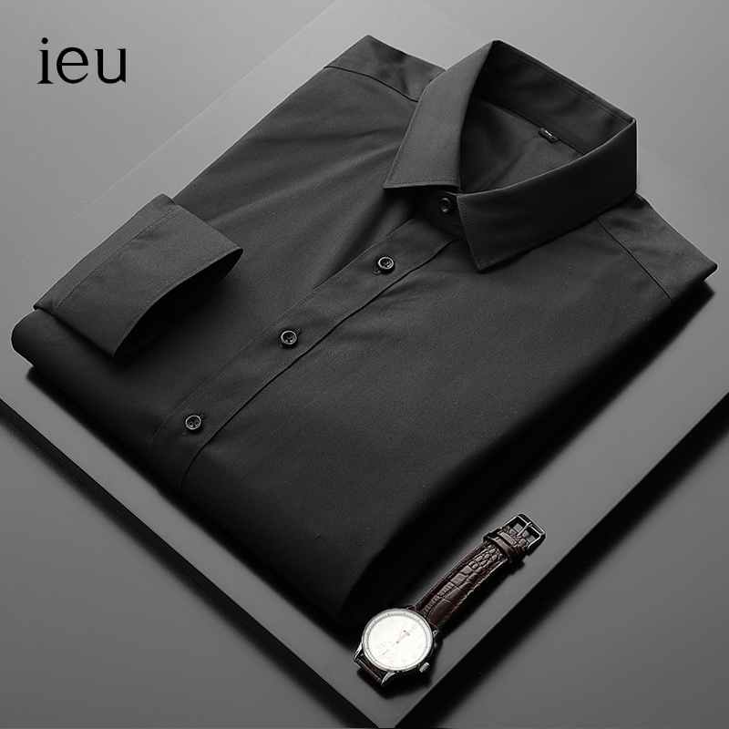 长袖衬衫男士工装商务休闲寸衫黑色韩版潮流修身正装春夏季白衬衣
