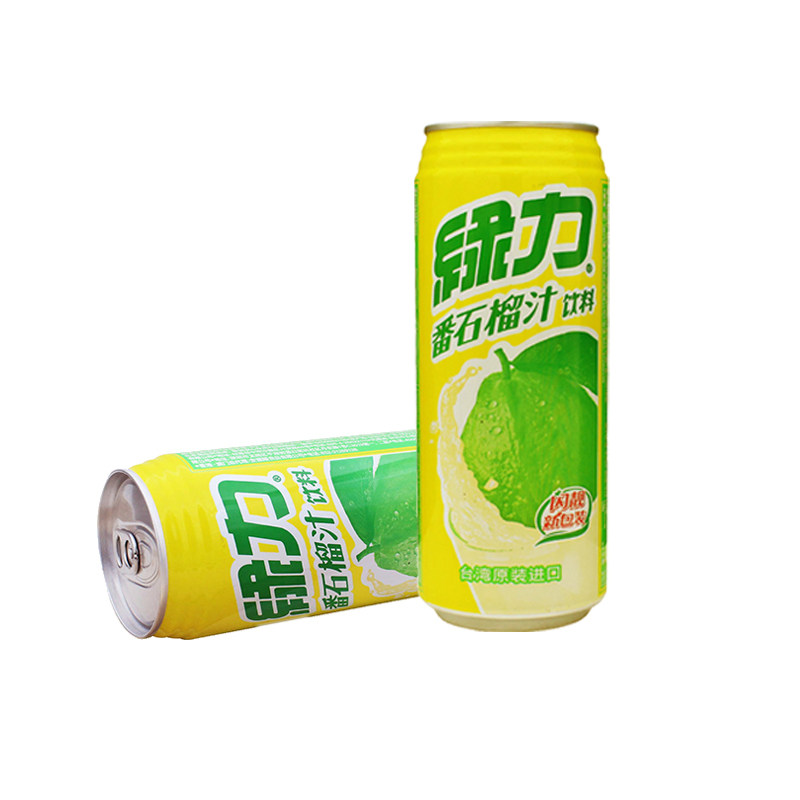 台湾进口口味绿力果汁番石榴果味饮料490ml罐装果味