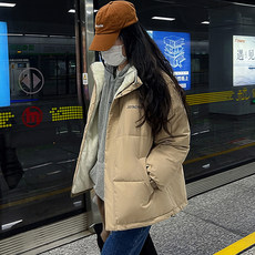 反季羽绒棉衣棉服女短款冬2022新款棉袄羊羔毛加绒港风宽松冬外套 反季羽绒棉衣棉服女短款冬2022新款棉袄羊羔毛加绒港风宽松冬外套