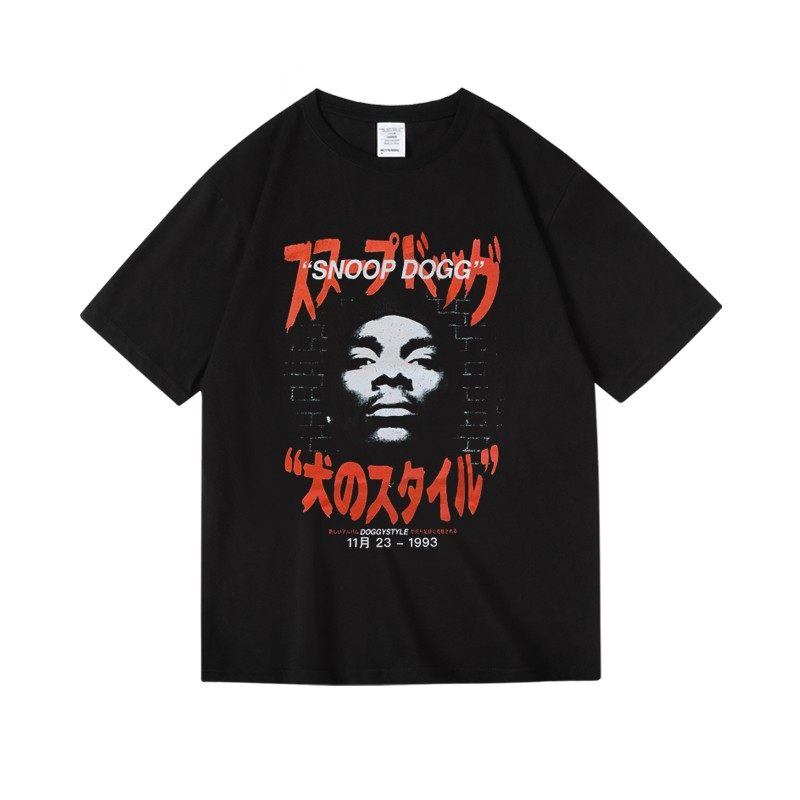 纯棉美国周边snoopdogg狗爷hiphop西海岸夏美国中性男女t恤
