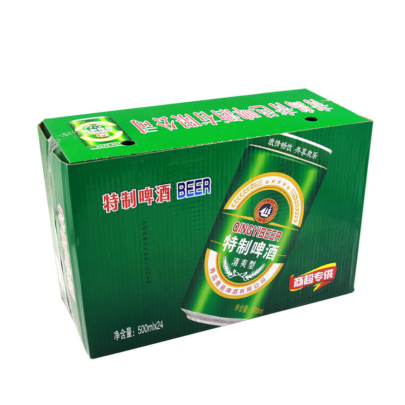 新货新货山东青岛青源特制啤酒青邑啤酒清爽型500ml*24罐整箱促销