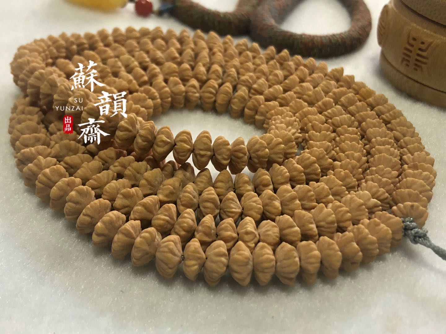 日本项链男女款9金叶莲花菩提子钱串子佛珠精品文玩