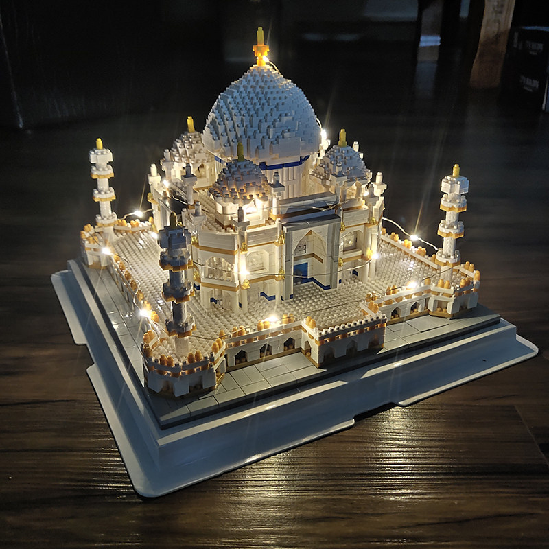 乐高积木泰姬陵微颗粒建筑年夜饭立体成年人高难度建构