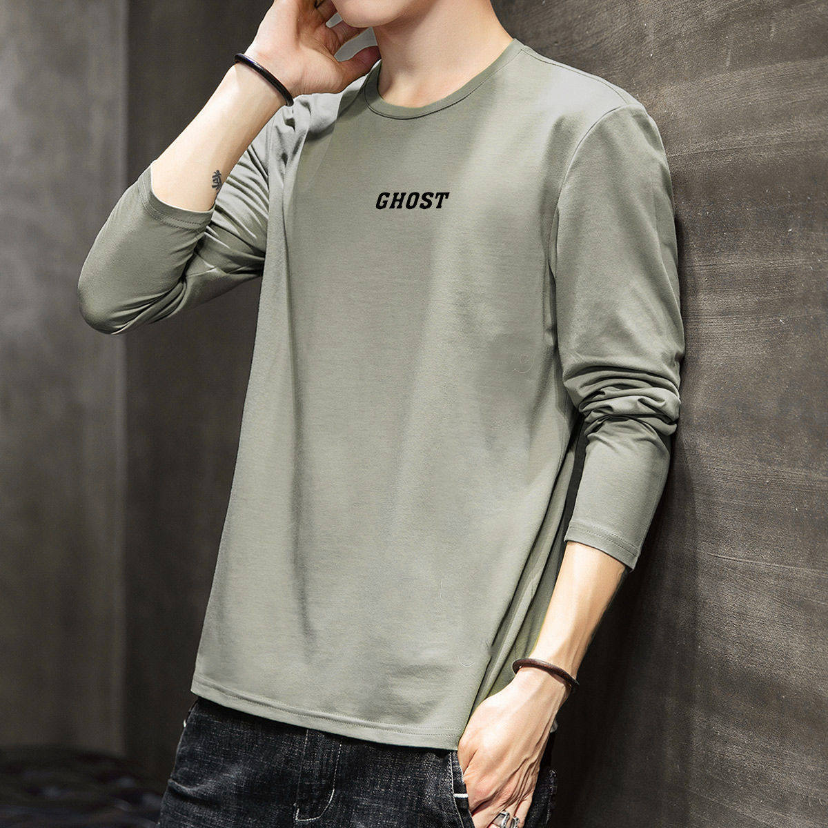 韩版春秋季男士长袖t恤圆领打底衫秋衣学生韩版上衣