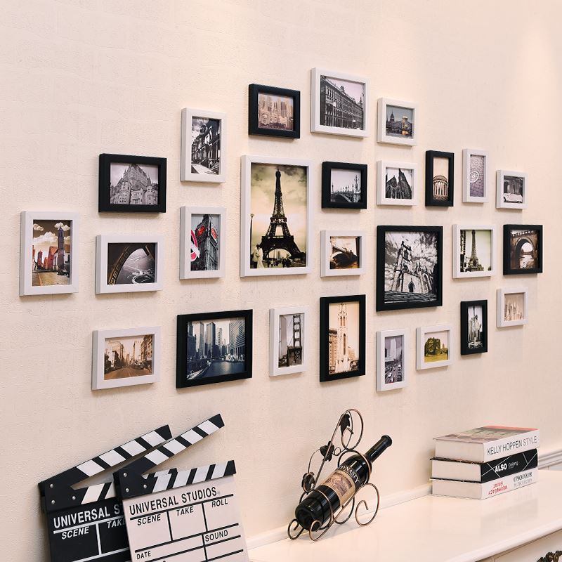 电视背景墙相框木头照片墙做相片墙壁16寸中式壁饰