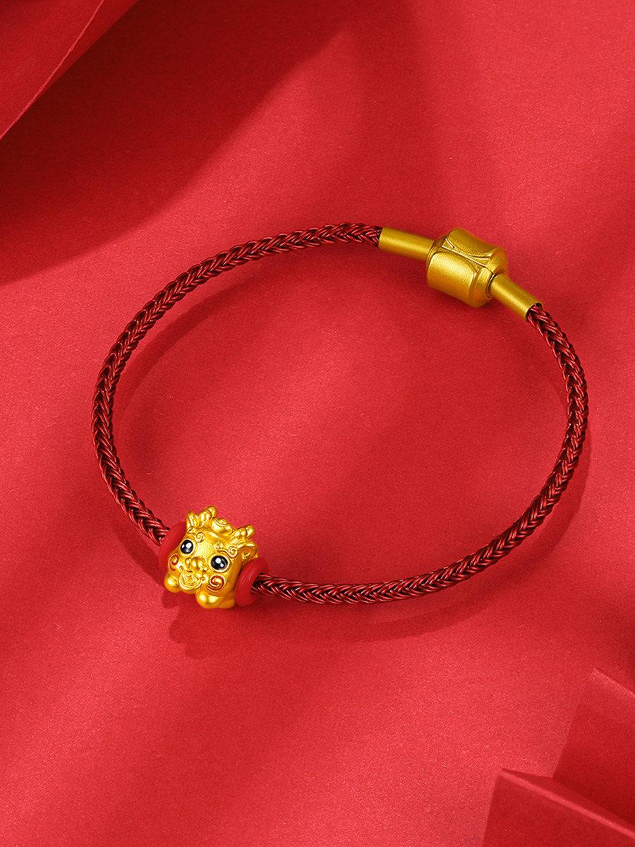 黄金貔貅手链纯金转运古法足金手串男士编织手饰