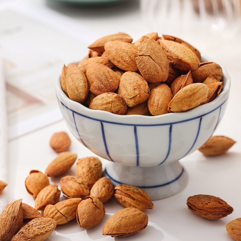 巴旦坚果袋装500g整箱5斤茶点小吃杏仁