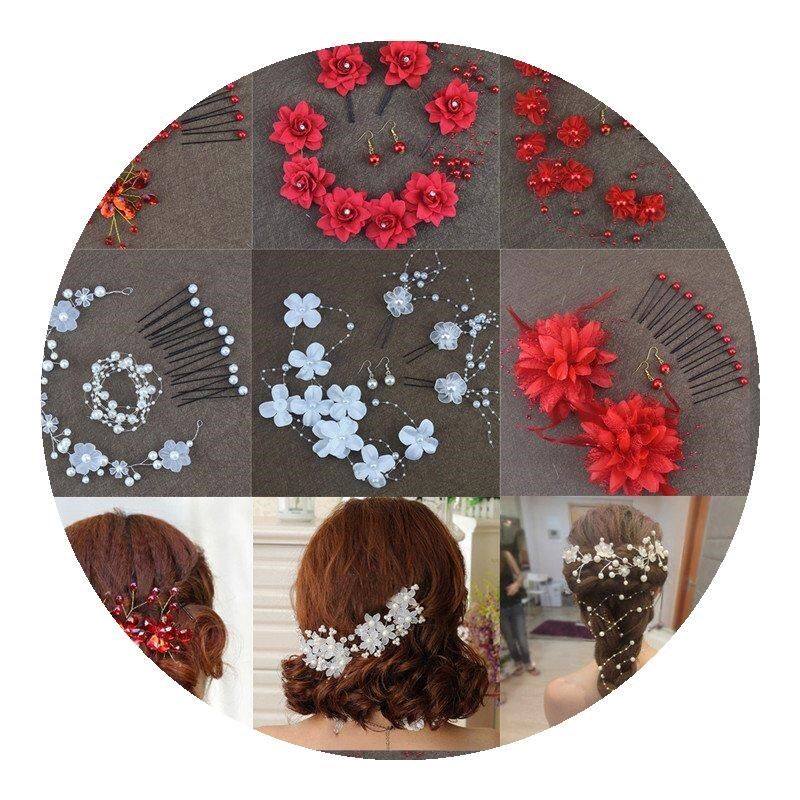 新娘90年代头花头饰盘发造型发饰结婚饰品婚纱礼服发饰