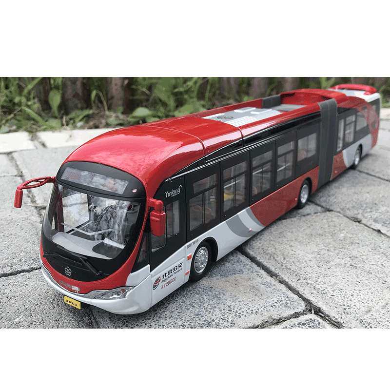 公交原厂北京1路银隆铰接公交车巴士客车模型车模