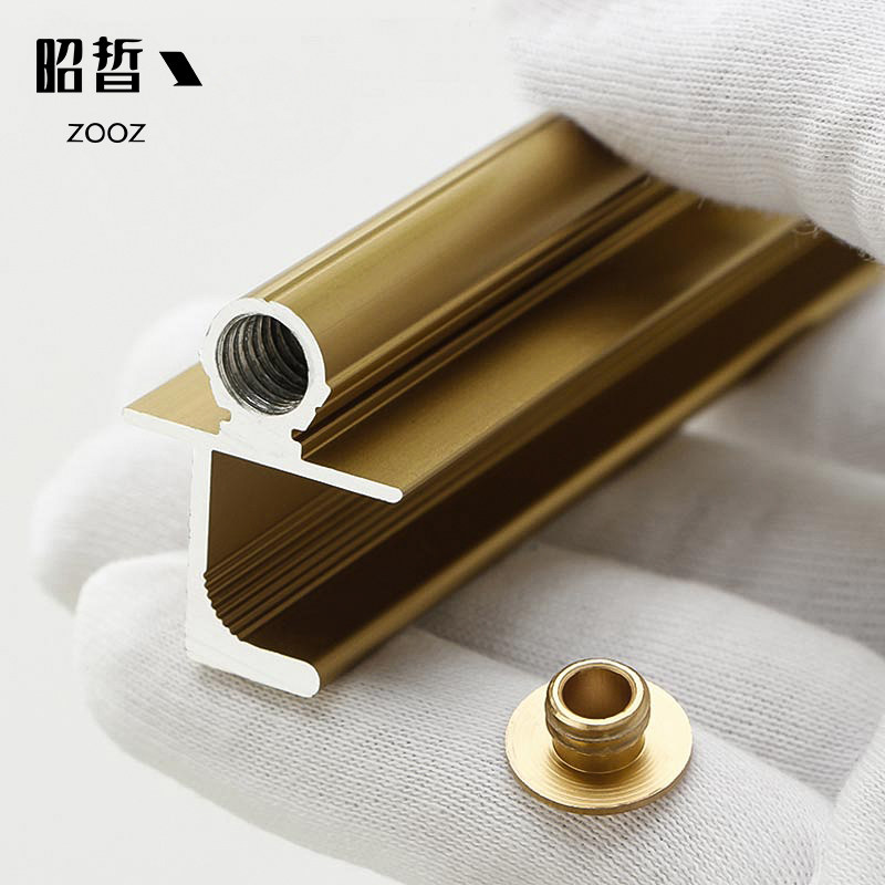 一门凹槽把手金把手威法嵌入式柜门到顶二合一加厚小拉手