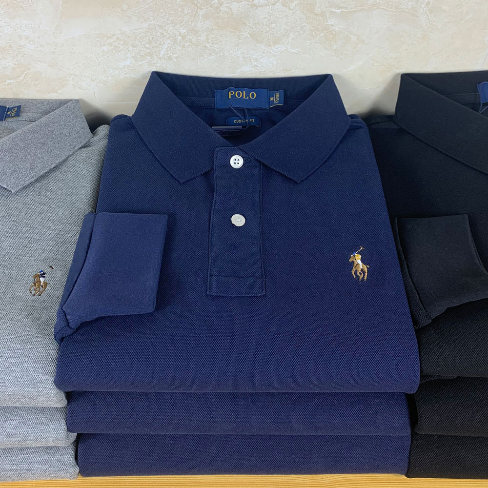 网红保罗polo衫男长袖翻领纯棉青年潮流秋冬超火商务t恤上衣宽松