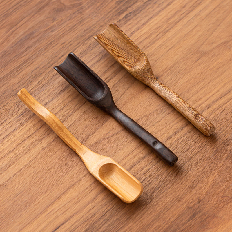 茶勺实木茶铲茶匙竹取长柄竹茶勺小茶勺竹制茶具茶匙