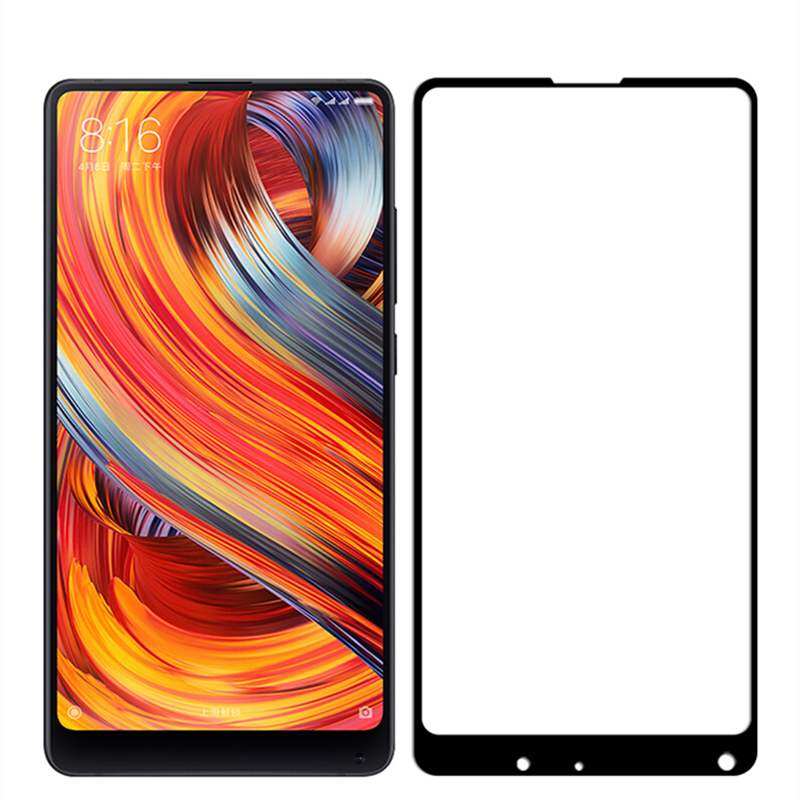 小米米mix2钢化膜mlx1全屏mxs覆盖xim手机mlx2s白色mis2s全面屏mx全