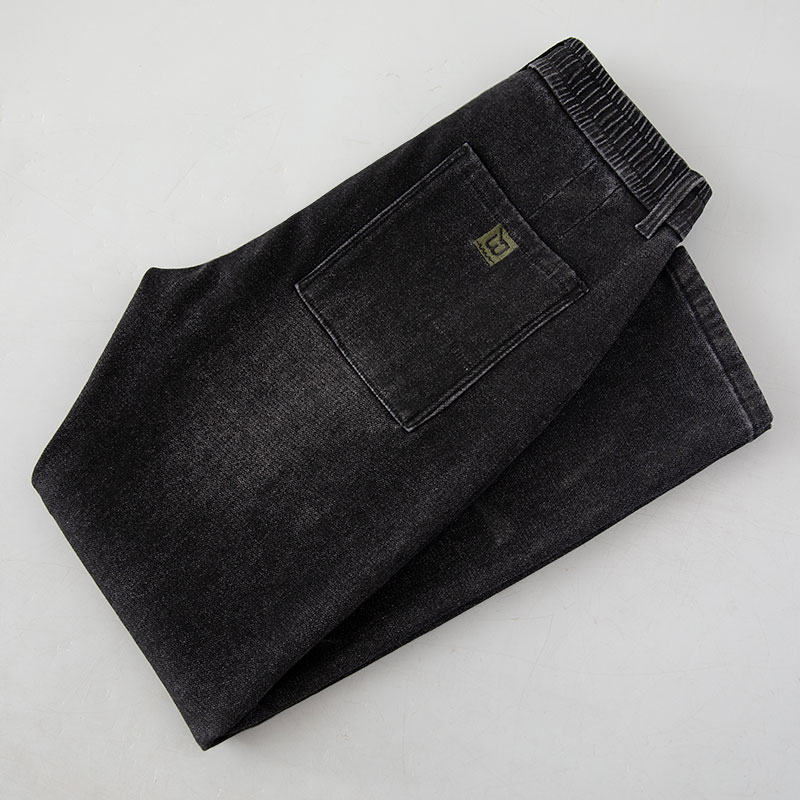 软！加绒加厚！牛仔裤子男士冬季保暖厚款休闲裤外贸品牌剪标男装