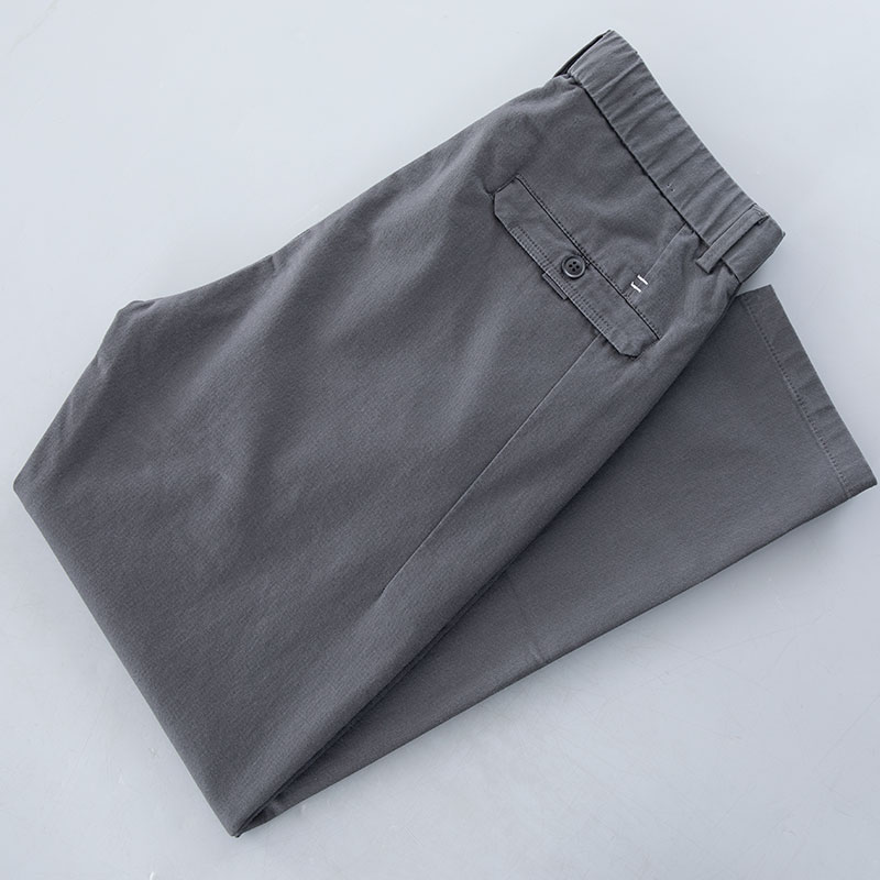 外贸剪标牛货！春秋季休闲裤子男简约上班松紧宽松直筒百搭工装裤