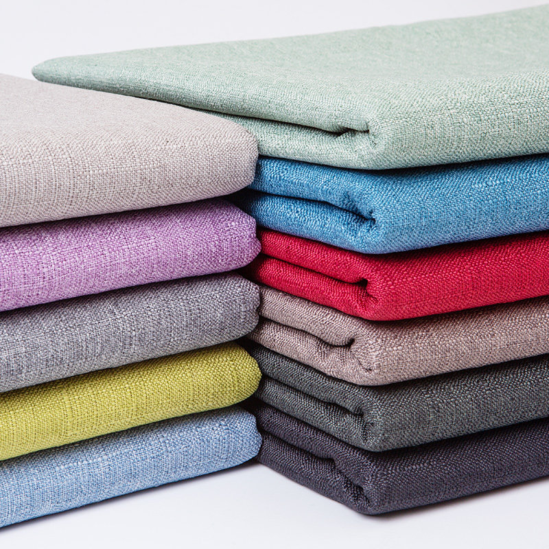 沙发竹节棉麻老粗布布料加厚亚麻布帆布纯色桌布窗帘面料清仓处理