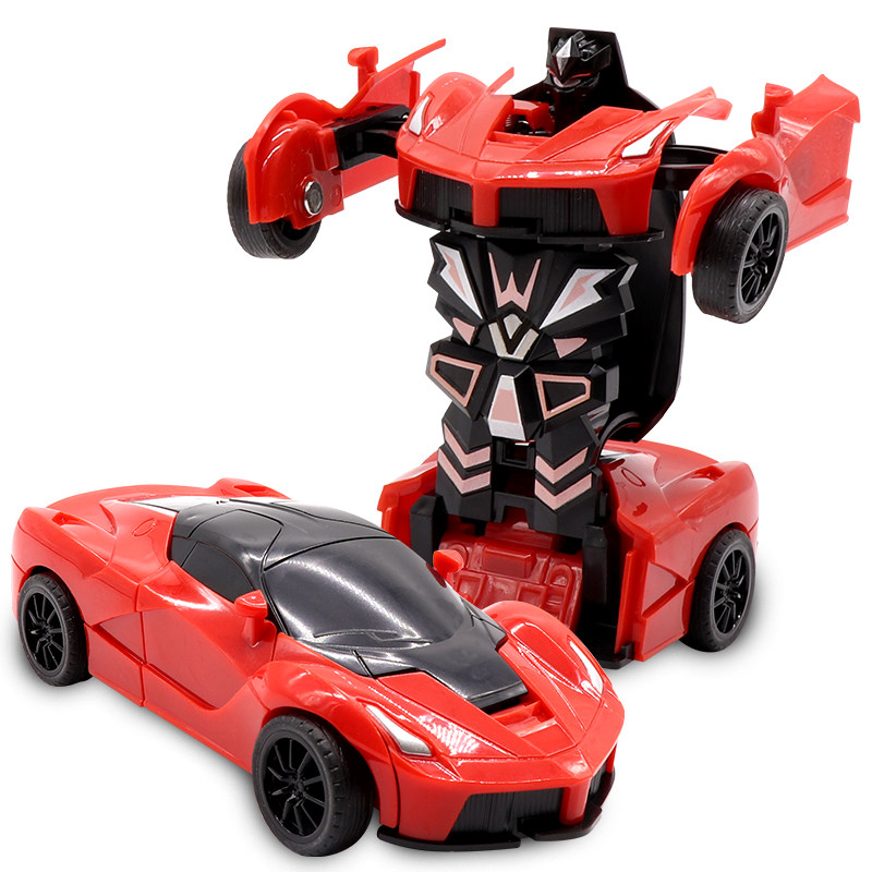 儿童新款惯性碰撞变形玩具小汽车
