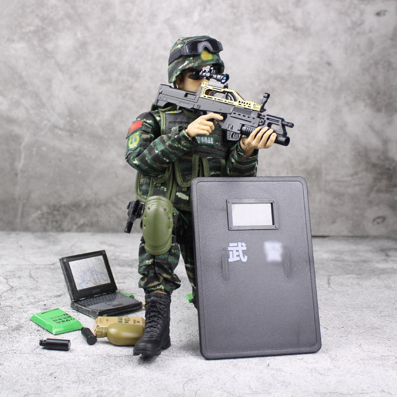 和平使命中国武警兵人模型玩具可动军人手办特种兵海军陆战队套装
