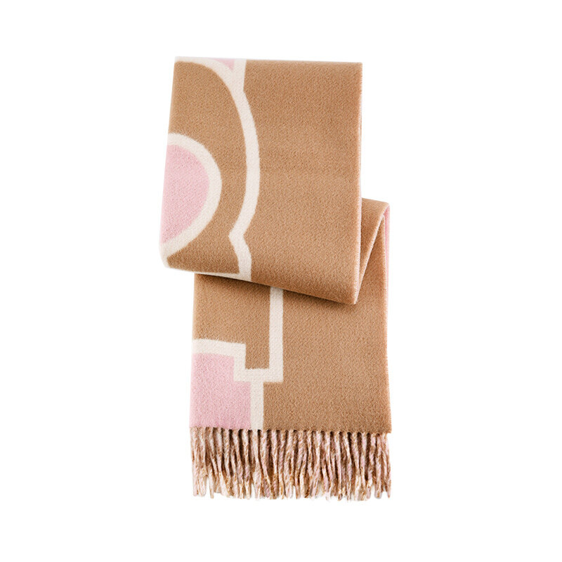 胡兵推荐coach蔻驰女士羊绒围脖围巾c5134羊毛围巾