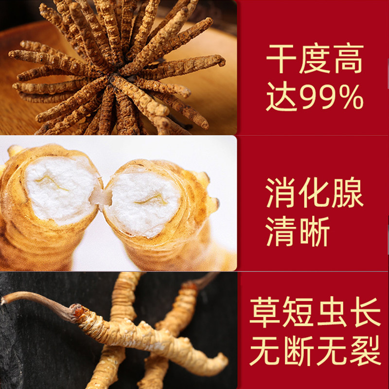 钟氏赠礼40根旗舰店正品干货干草草头虫草夏草头冬虫夏草