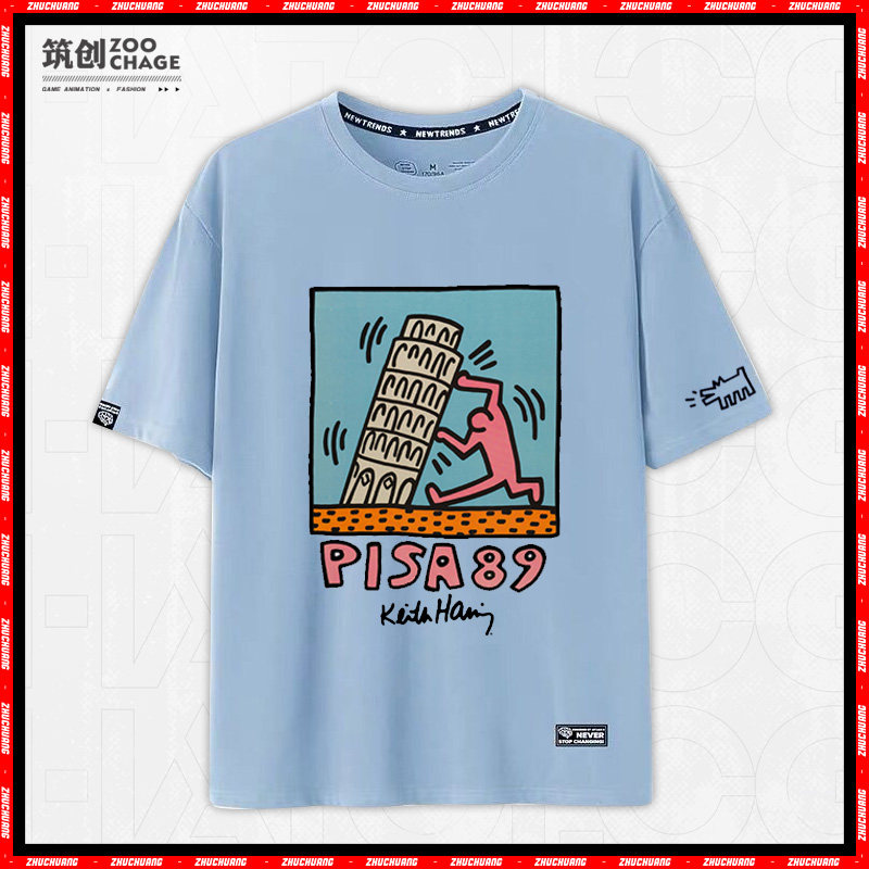 keithharing联名凯斯哈林短袖情侣装小众设计inst恤