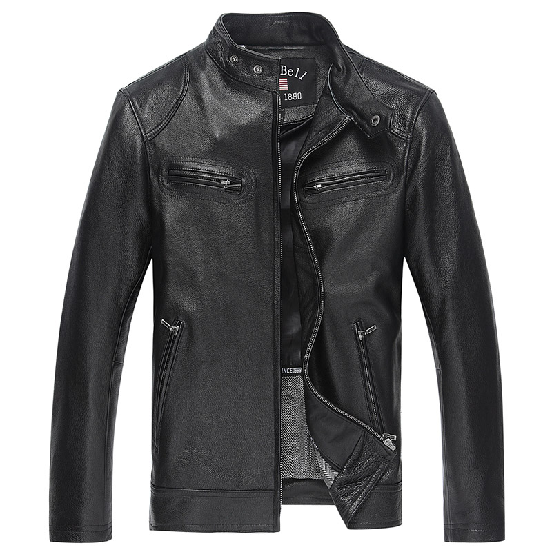 外套明星同款真皮皮衣男士头层牛皮机车夹克皮衣