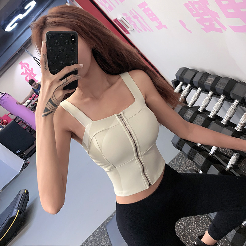 宋站收副乳运动背心女外穿防震防下垂跑步内衣定型瑜伽健身文胸夏