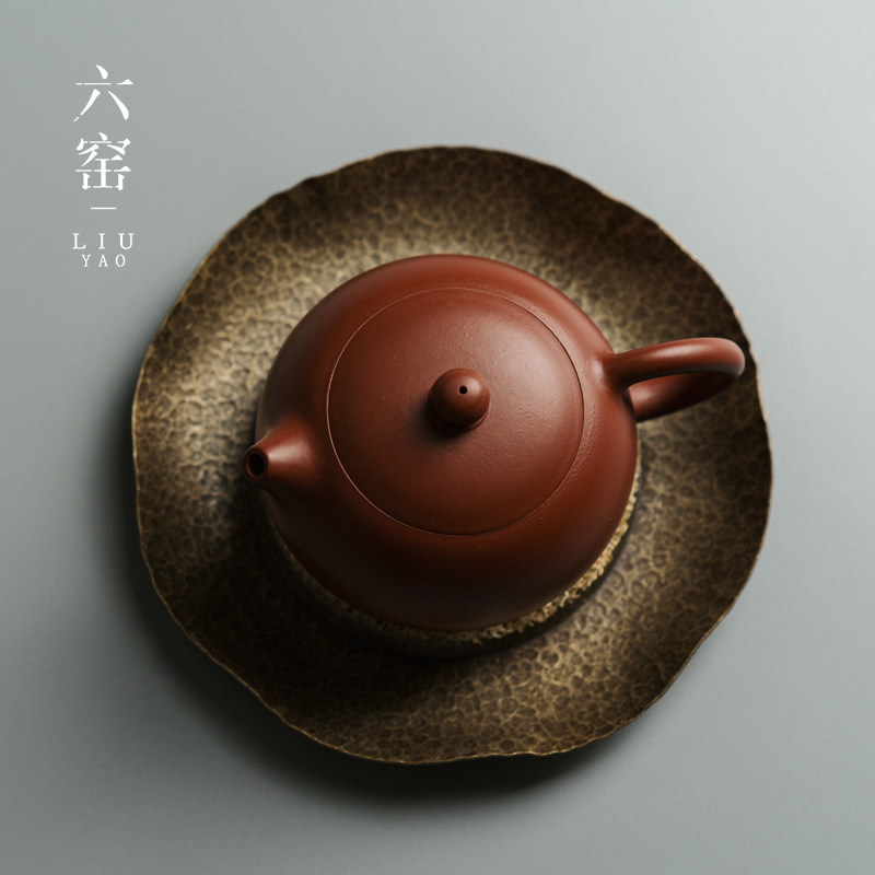 手工纯铜壶承复古壶托茶承蓄水干泡台养壶储水茶道