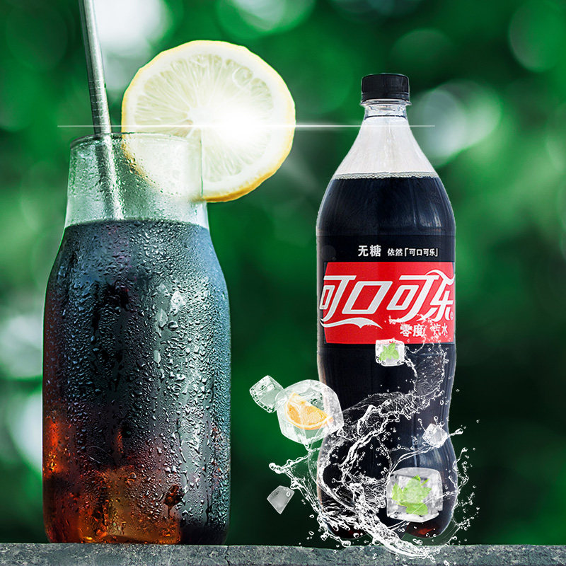 零度可乐蔗糖碳酸饮料大瓶125l12瓶可口可乐出品碳酸饮料