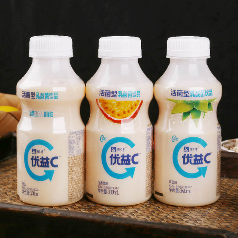 蒙牛优益活性乳酸菌饮料原味芦荟味益生发酵330ml30酸奶