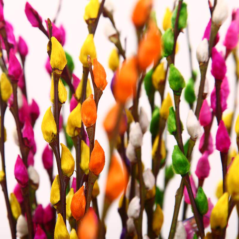 干花银柳花篮柳真室内装饰真花花瓶摆件客厅插花花卉