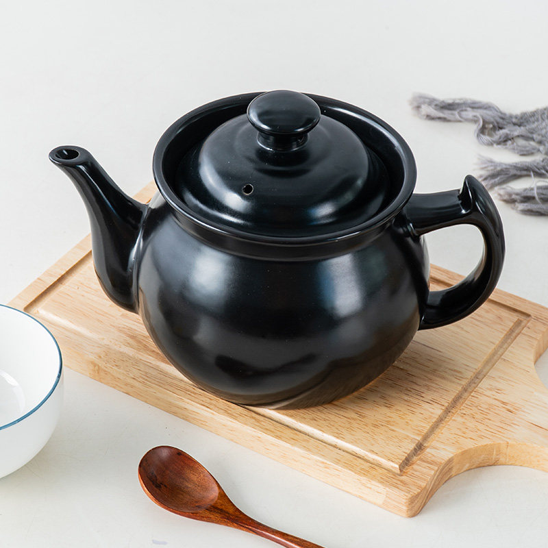 砂锅煎药熬药小号炖锅燃气煤气灶家用陶瓷耐高温砂锅