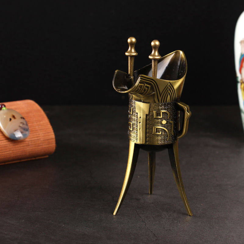 小号封爵宫廷酒盏酒盅结婚喝酒青铜器中式婚庆异形