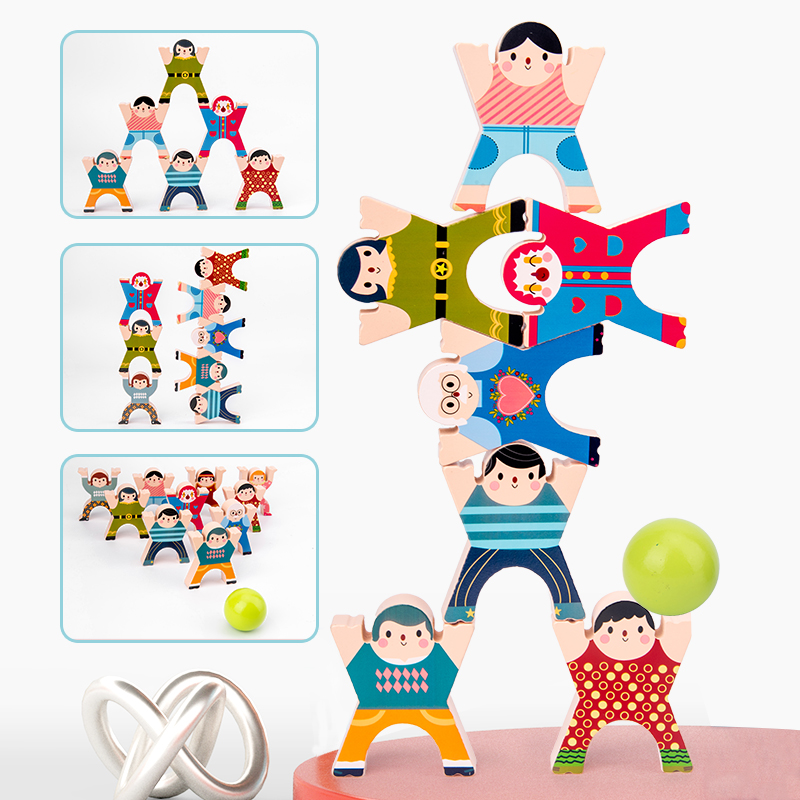 大力士人偶玩具桌游成人亲子积木叠叠乐益智平衡游戏叠叠乐