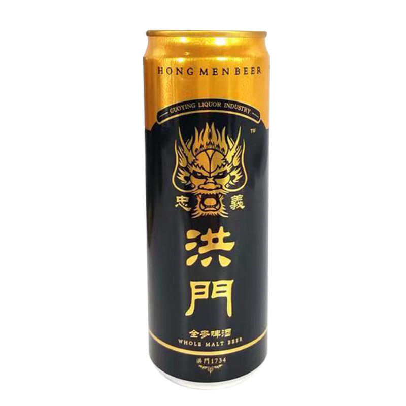 洪门啤酒忠义精酿罐装原装全麦芽整箱330ml8罐24罐送酒杯