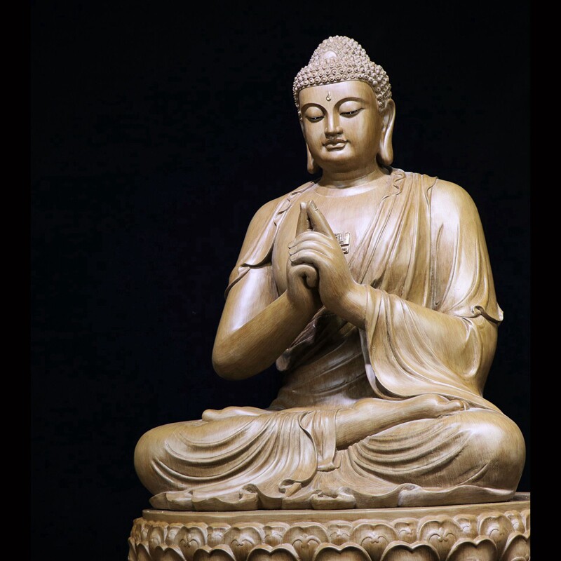 木雕密宗大日如来遮那佛毗卢遮那佛东佛像家居摆件