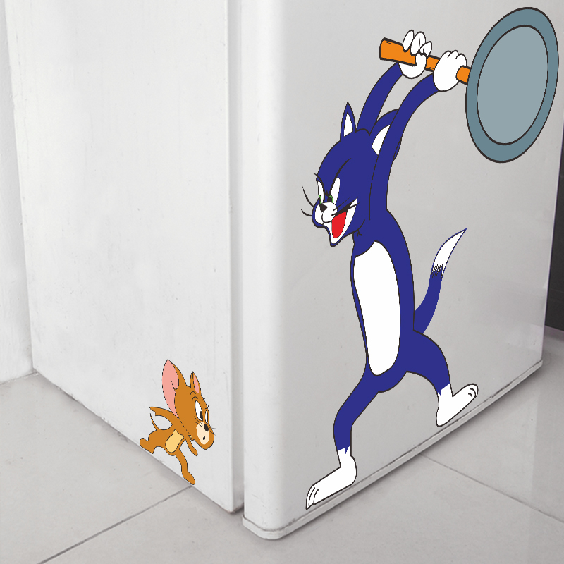 车贴猫和老鼠墙角贴画tomjerry贴纸杰瑞卡通划痕墙贴