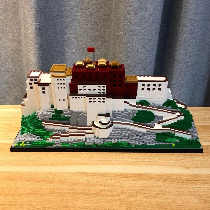 兼容乐高积木布达拉宫建筑成人高难度微小颗粒城堡拼装建构