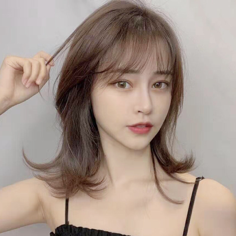 网红3d法式八字空气刘海假发女贴片真发自然无痕头顶补发片遮白发