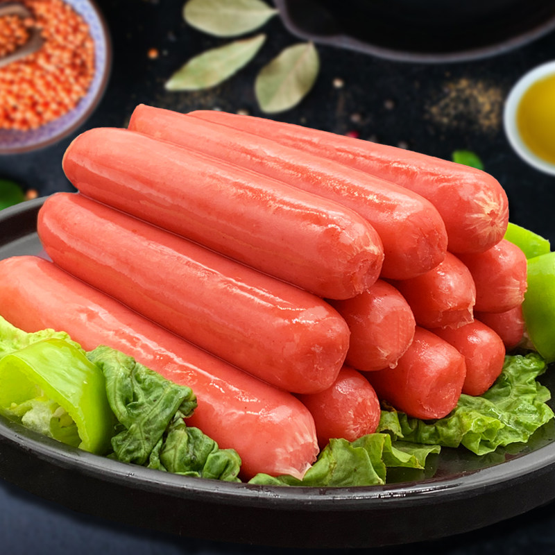 台式热狗台湾风味纯肉冷冻食品早餐烧烤火腿肠脆皮香肠
