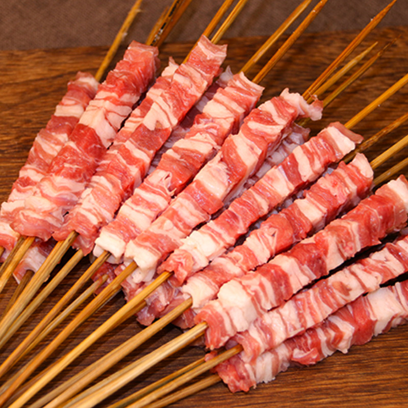 新鲜五花羊肉串半成品冷冻3斤宁夏盐池滩羊羊肉羊肉串