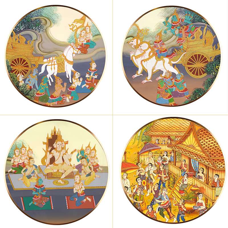 泰国装饰画泰式民族风情微喷挂画客厅东南亚现代装饰画