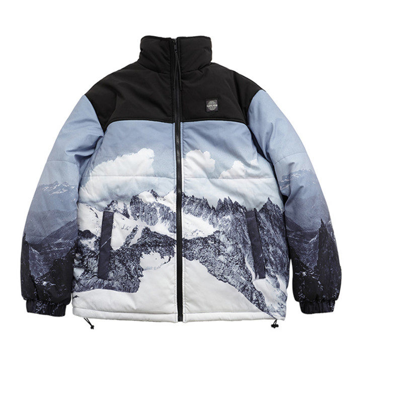 ozonehole冬季新款雪山棉服厚高领潮宽松男女棉衣