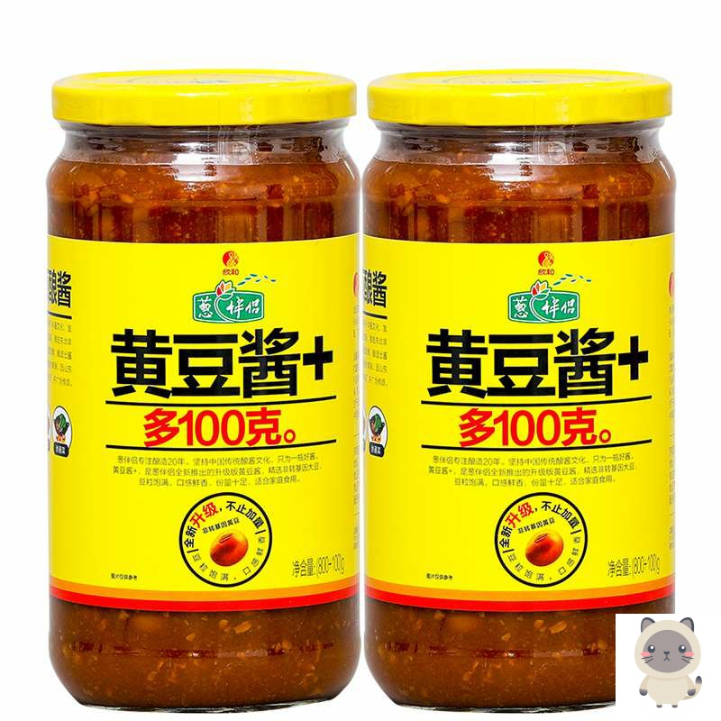 葱拌侣黄豆酱六月香六月鲜黄豆酱豆伴酱伴面酱黄瓜蘸酱蘸料豆瓣酱