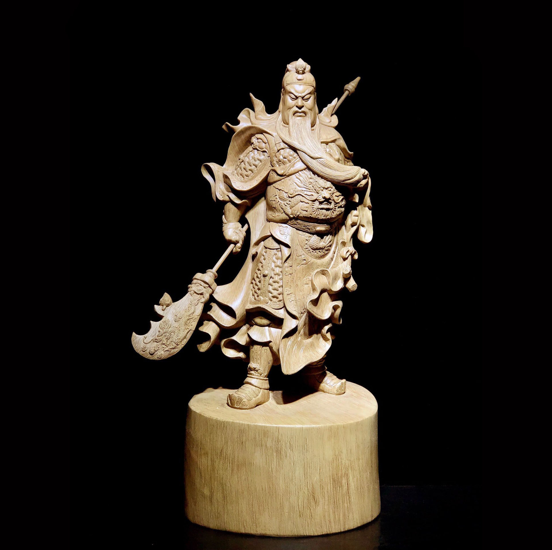 财神店铺关帝像圣关公武关公木雕二爷关羽装饰木雕